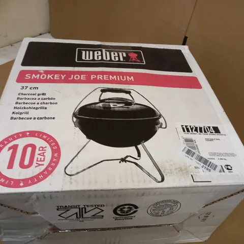 WEBER SMOKEY JOE PREMIUM CHARCOAL BBQ, GRILL, SPRING GREEN 37CM