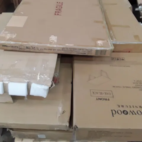PALLET OF ASSORTED FLAT PACK FURNITURE PARTS