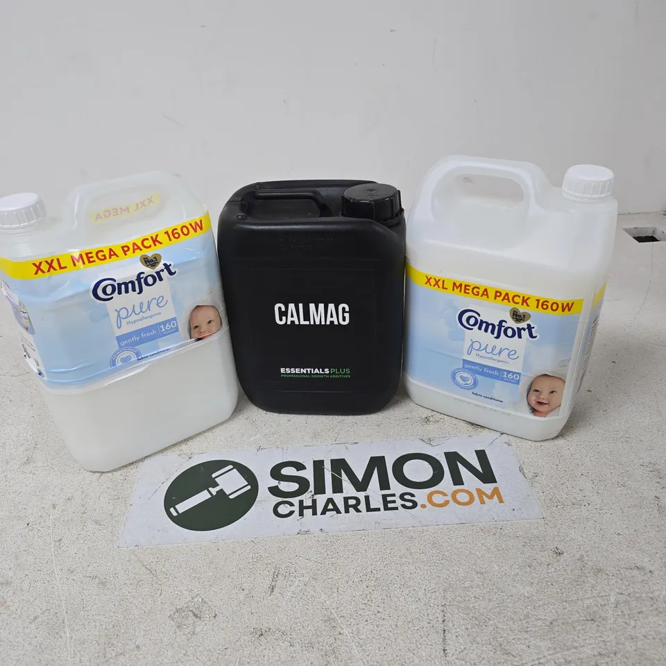 APPROXIMATELY 3 ASSORTED LARGE LIQUIDS TO INCLUDE COMFORT PURE XXL MEGA PACK, CALMAG ESSENTIALS PLUS GROWTH ADDITIVES - COLLECTION ONLY