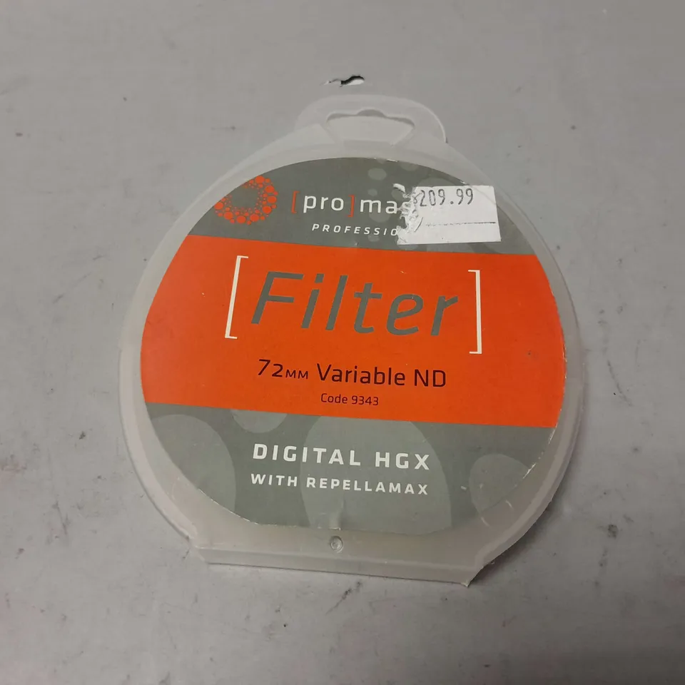 PROMASTER FILTER 72mm VARIABLE ND DIGITAL HGX WITH REPELLAMAX