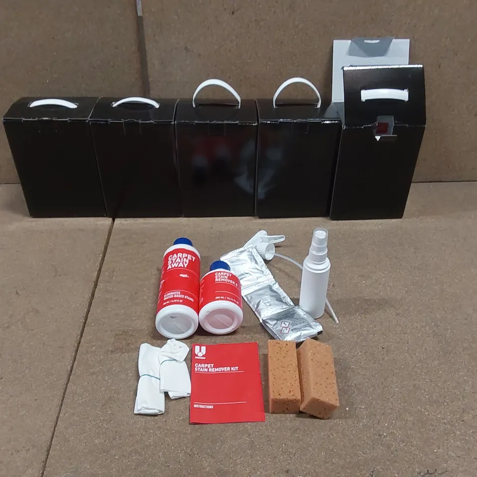 LOT OF 5x BOXED CARPET STAIN REMOVER KITS