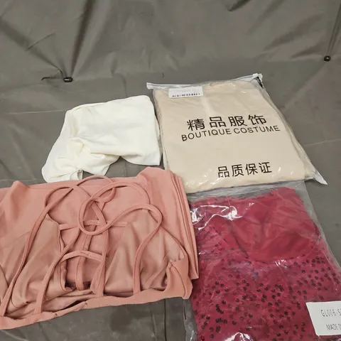 APPROXIMATELY 20 ASSORTED CLOTHING PRODUCTS IN VARIOUS STYLES & SIZES TO INCLUDE JUMPERS, T-SHIRTS, DRESSES ETC