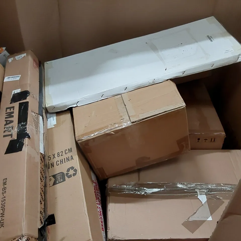 PALLET OF ASSORTED CONSUMER PRODUCTS TO INCLUDE: PORTABLE GAS PIZZA OVEN, GARMENT RACK, TRANSFER SLIDING BOARD, SEGMENTAL BODY COMPOSITION MONITOR, FOOT MASSAGER ECT