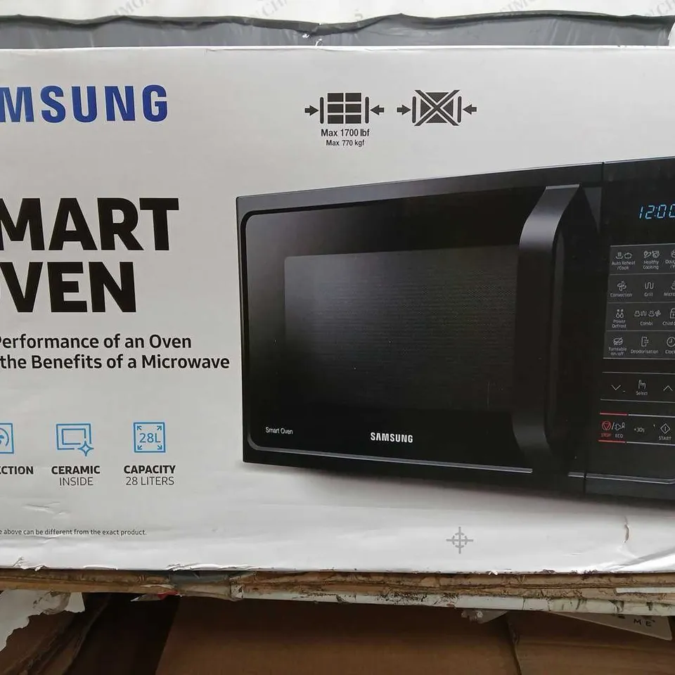 BOXED SAMSUNG MC28H5013ASEU FREESTANDING SMART OVEN - COLLECTION ONLY RRP £244.99