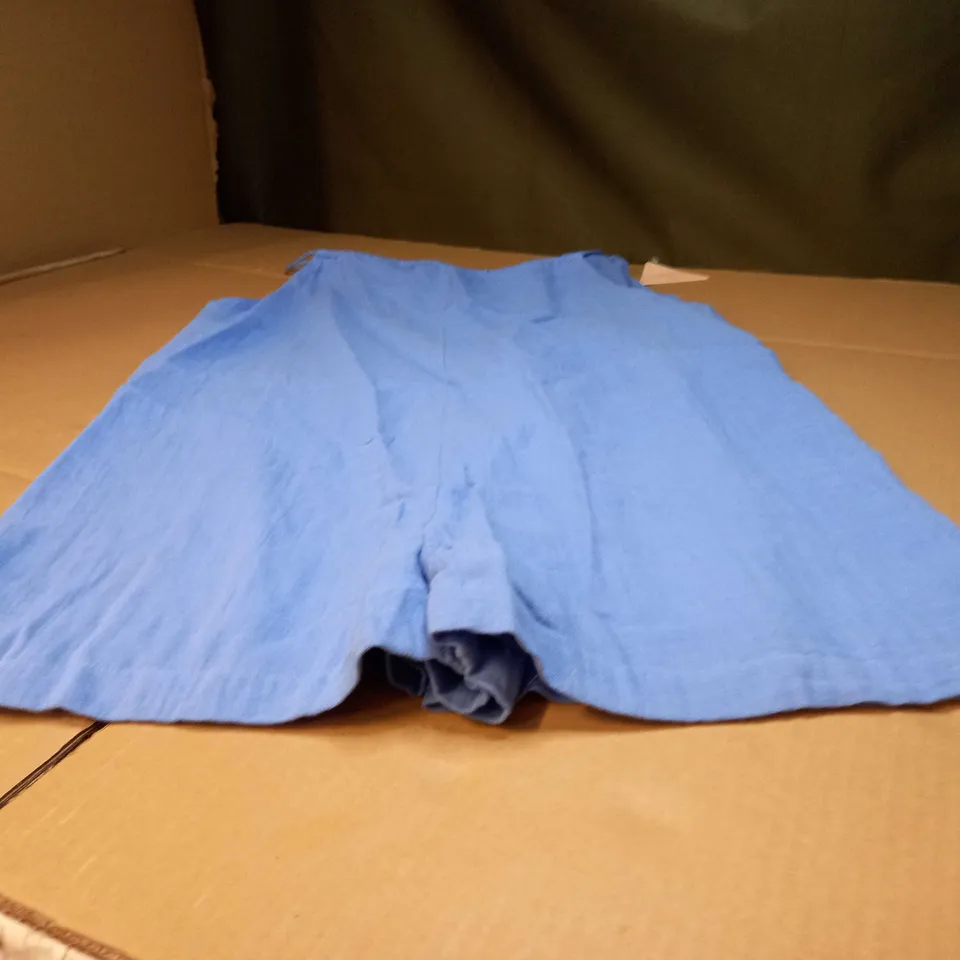 HALO BABY BLUE LINEN LOOK PLAYSUIT - SIZE 12