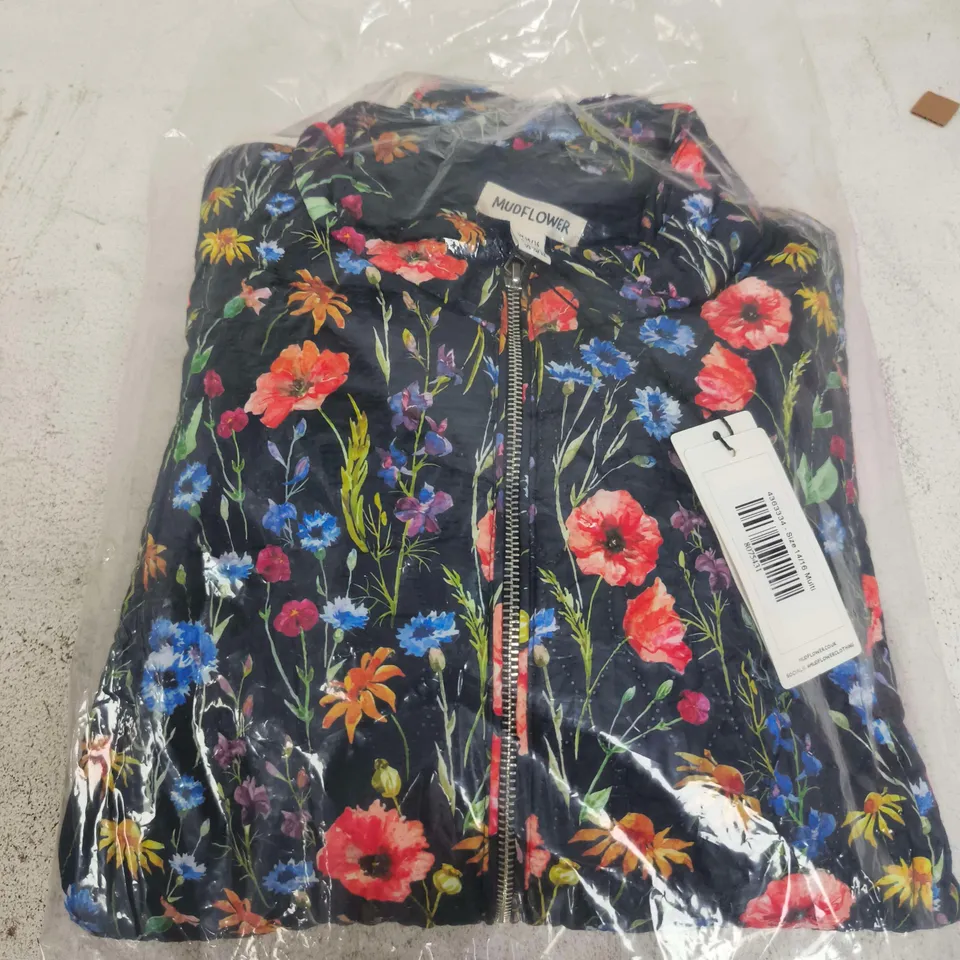 MUDFLOWER FLORAL PRINT WOMEN'S ZIP JACKET, UK 14/16