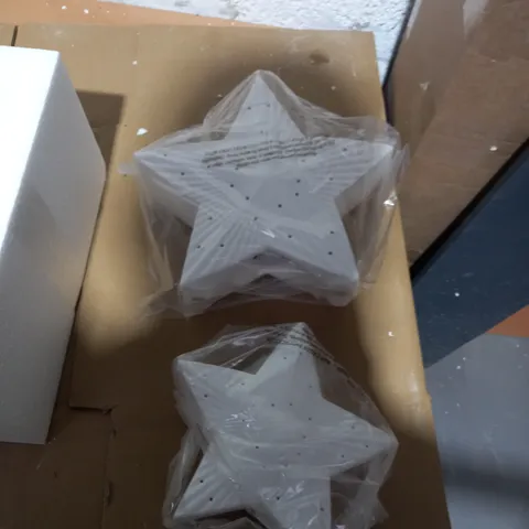 K BY KELLY HOPPEN SET OF 2 LARGE CERAMIC LIGHT UP ORNAMENTS