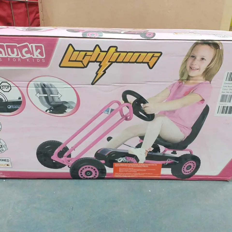 BOXED HAUCK LIGHTNING GO-CART - PINK