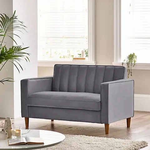 BOXED KIT SOFA 2 SEATER VELVET GREY (2 BOXES)