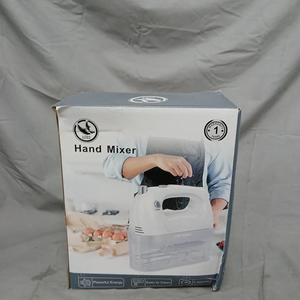 HAND MIXER – BOXED WHITE HANDHELD KITCHEN MIXER