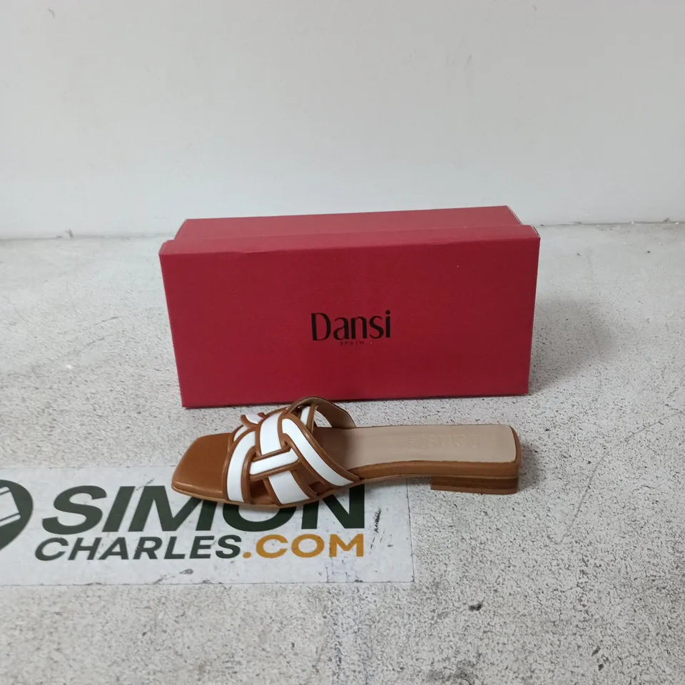BOXED DANSI SANDALS – WHITE CRISS-CROSS STRAP, WOMEN'S - EUR 39