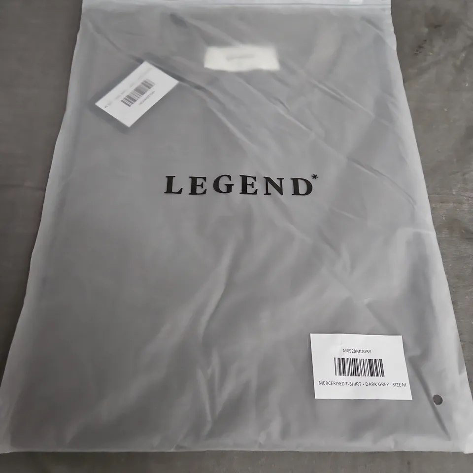 LEGEND MERCERISED T-SHIRT – DARK GREY – SIZE M