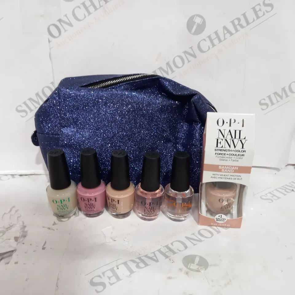 OPI 6 PIECE NAIL ENVY COLLECTION AND BAG 