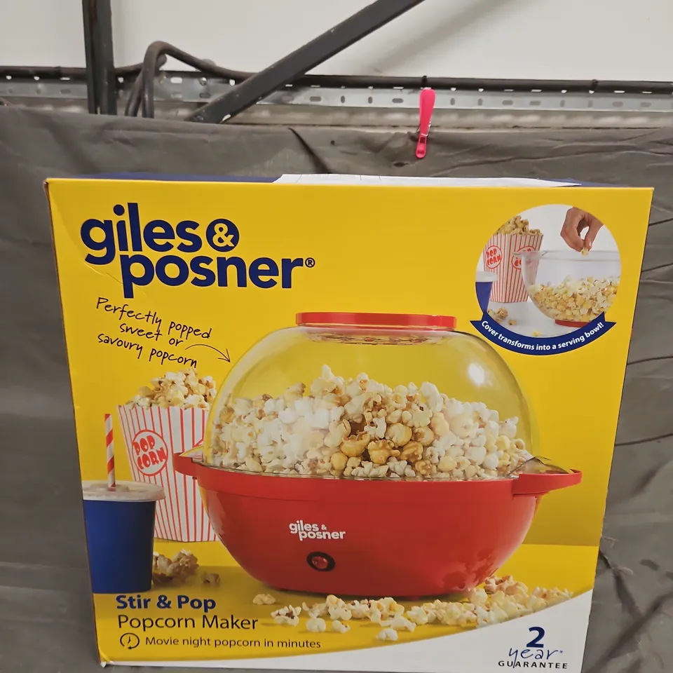 GILES AND POSNER STIR AND POP POPCORN MAKER