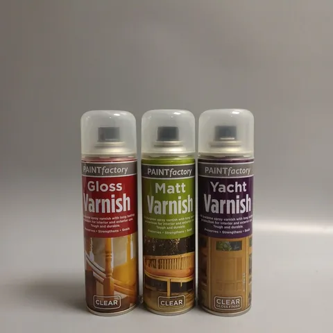 LARGE BOX OF ASSORTED CLEAR VARNISH PAINT 