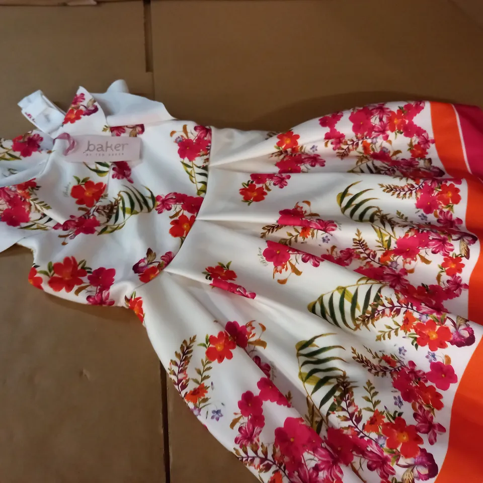 TED BAKER FLORAL PRINT KIDS DRESS - 8 YRS