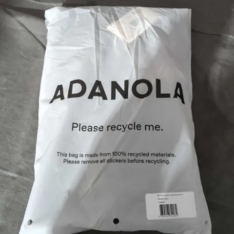 BAGGED ADANOLA MINI KNIT HOODIE IN DARK COCOA BROWN - 2-4YRS