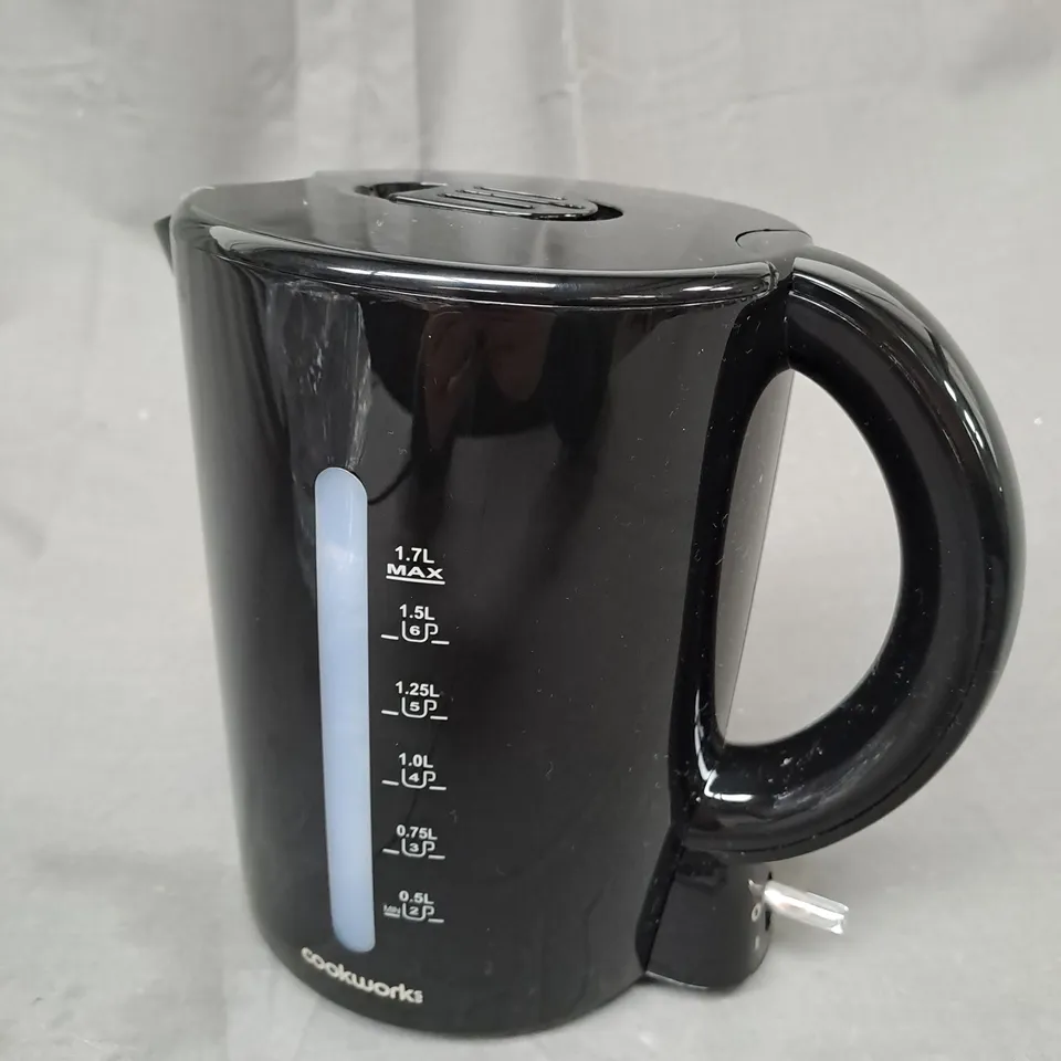 BOXED COOKWORKS BLACK 1.7L KETTLE