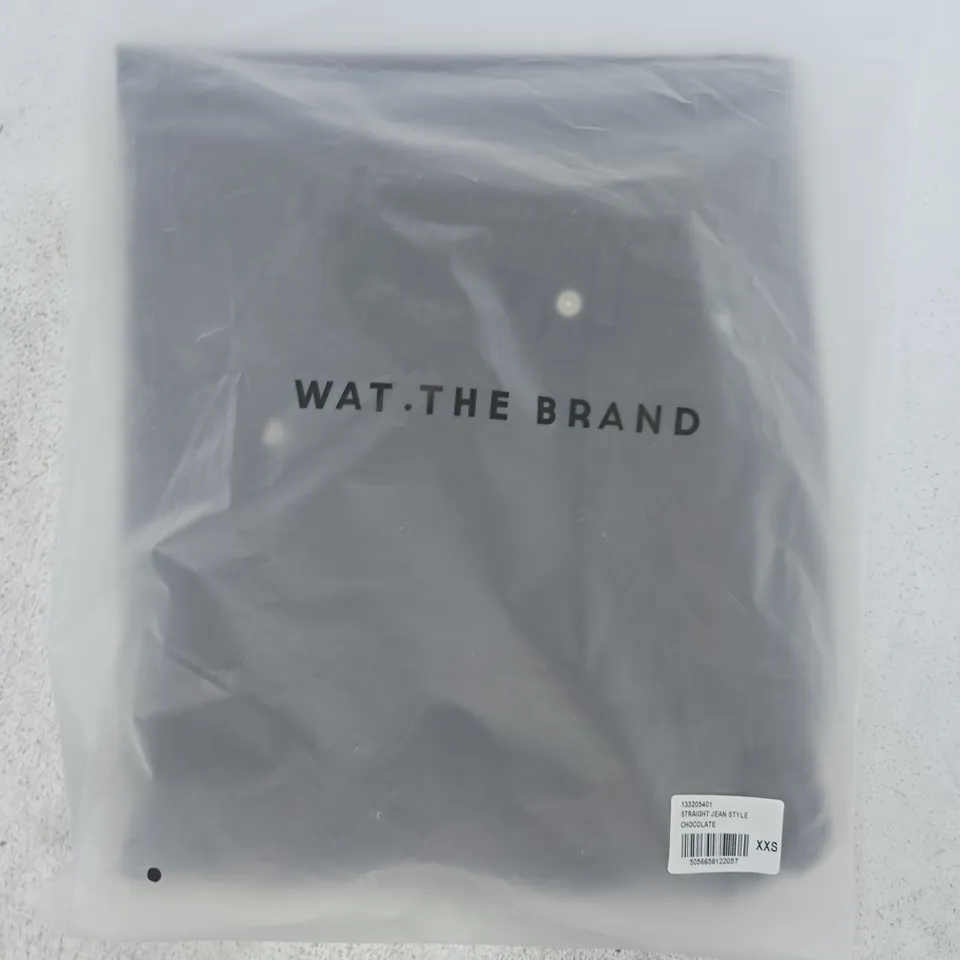BAGGED WAT THE BRAND STRAIGHT JEAN STYLE IN CHOCOLATE SIZE XXS
