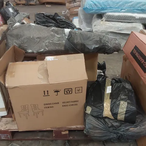 PALLET OF ASSORTED CONSUMER PRODUCTS/FURNITURE PARTS