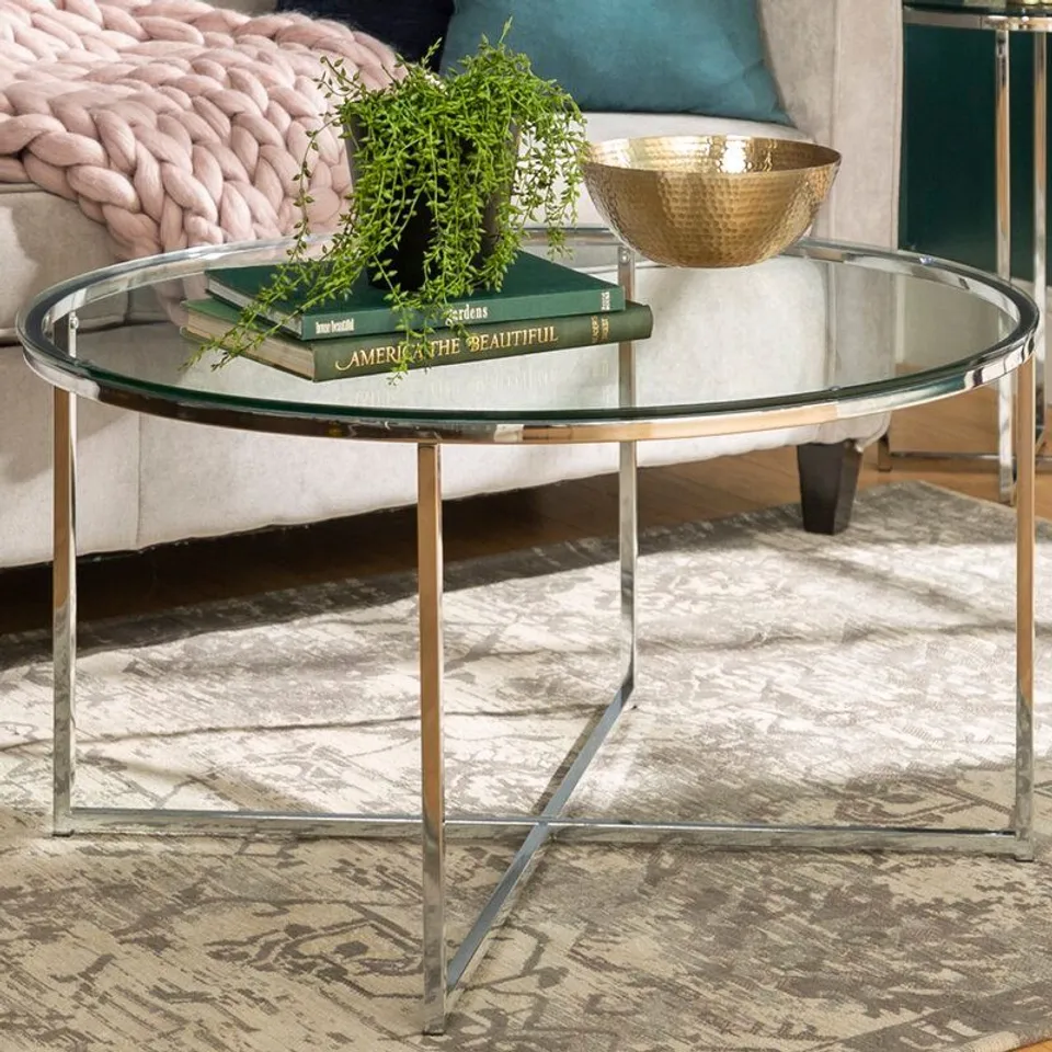 LEVERETTE COFFEE TABLE CHROME