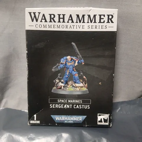 WARHAMMER SPACE MARINES SERGEANT CASTUS – COMMEMORATIVE SERIES, BOXED MINIATURE