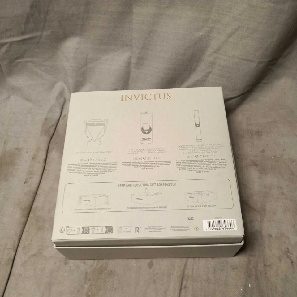 RABANNE INVICTUS GIFT SET, 3 ITEMS. BOXED