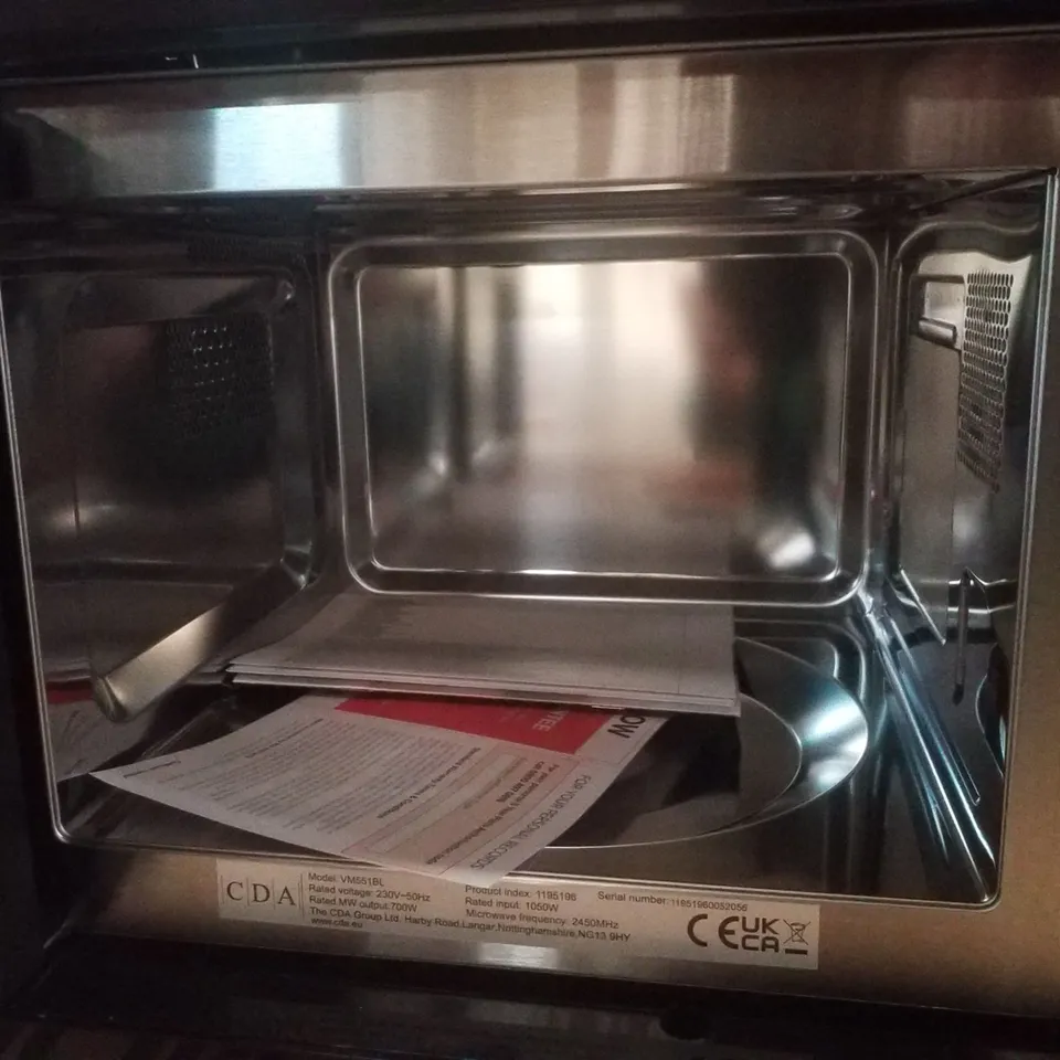 CDA VM551BL BUILT IN MICROWAVE IN BLACK