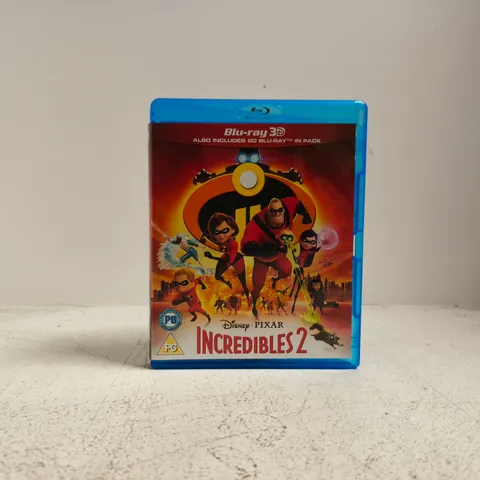 DISNEY PIXAR THE INCREDIBLES 2 BLU-RAY DVD
