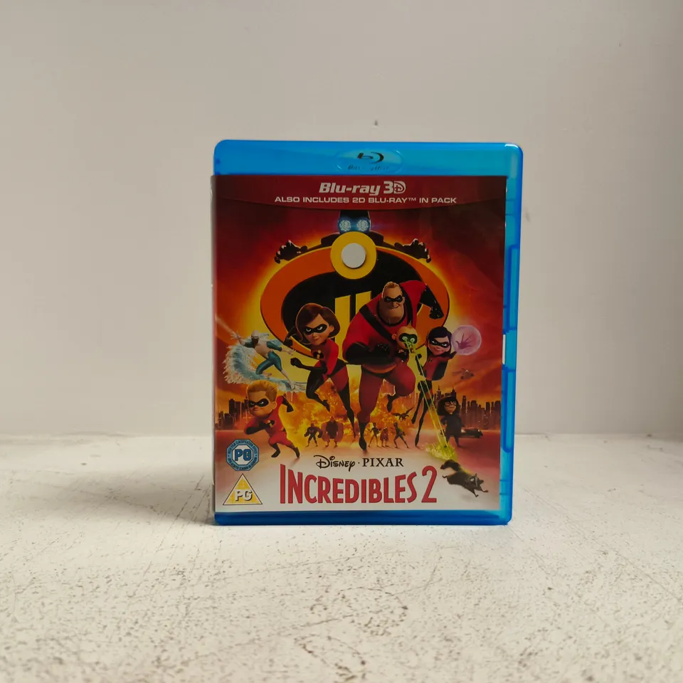 DISNEY PIXAR THE INCREDIBLES 2 BLU-RAY DVD