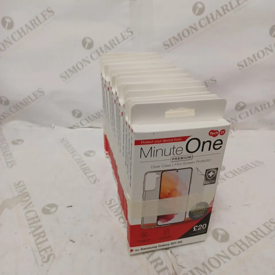 LOT OF 15 MINUTE ONE CLEAR CASE & SCREEN PROTECTOR KITS FOR SAMSUNG GALAXY S21+5G