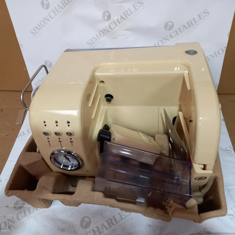 SWAN RETRO CREAM ESPRESSO COFFEE MACHINE 