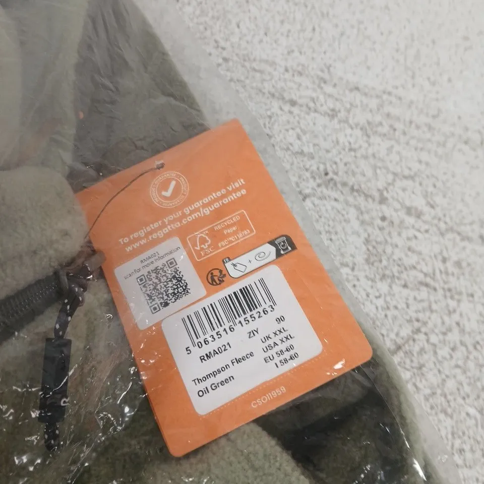 REGATTA GREAT OUTDOORS THOMPSON FLEECE – OIL GREEN, UK XXL