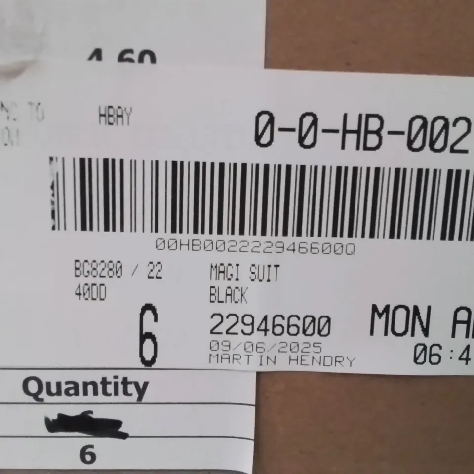 BOXED BRAND NEW APPROXIMATELY 12 MAGISCULPT BLACK BODYSUIT SIZE 40DD