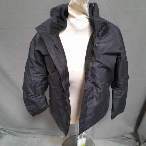 MOUNTAIN WAREHOUSE FELL KIDS 3 IN 1 WATER RESISTANT JACKET IN BLACK SIZE 13YRS