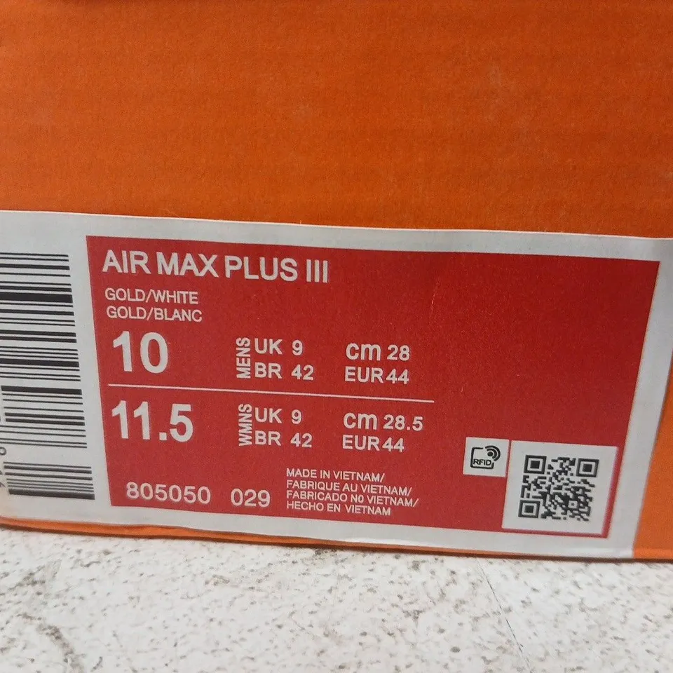 BOXED PAIR OF NIKE AIR MAX PLUS III – MEN'S UK 9
