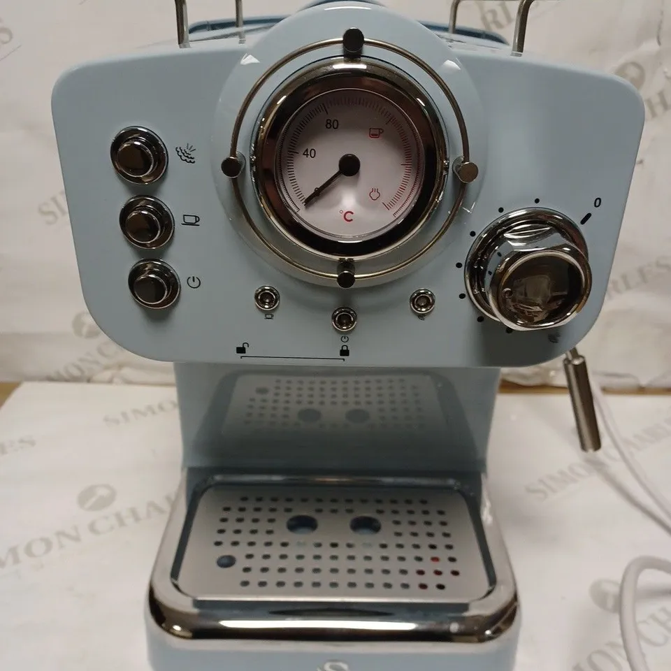SWAN RETRO ESPRESSO COFFEE MACHINE - BLUE