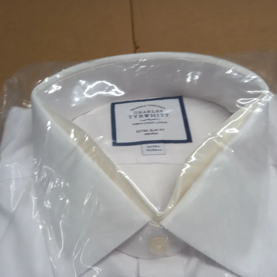 CHARLES TYRWHITT EXTRA SLIM FIT WHITE SHIRT - 16/34"
