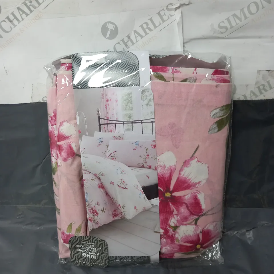 GAVENO CAVAILIA DUVET SET IN PINK FLORAL SIZE KING
