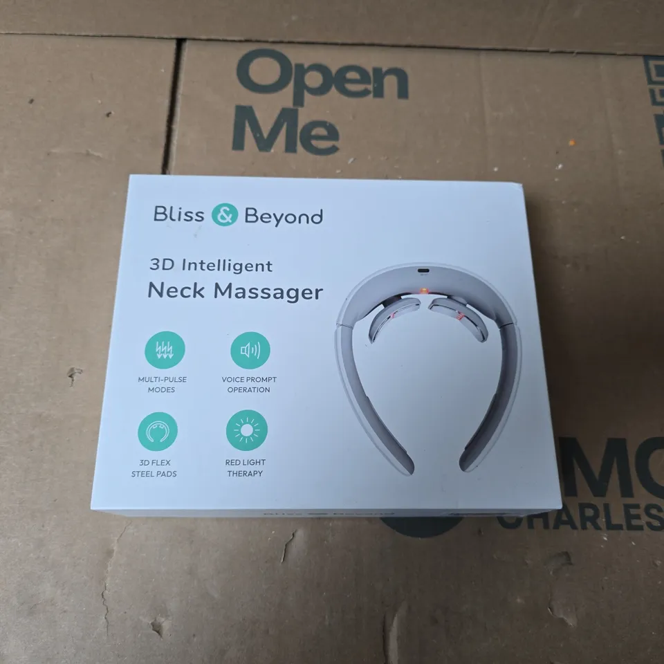 BLISS & BEYOND 3D INTELLIGENT NECK MASSAGER – BOXED