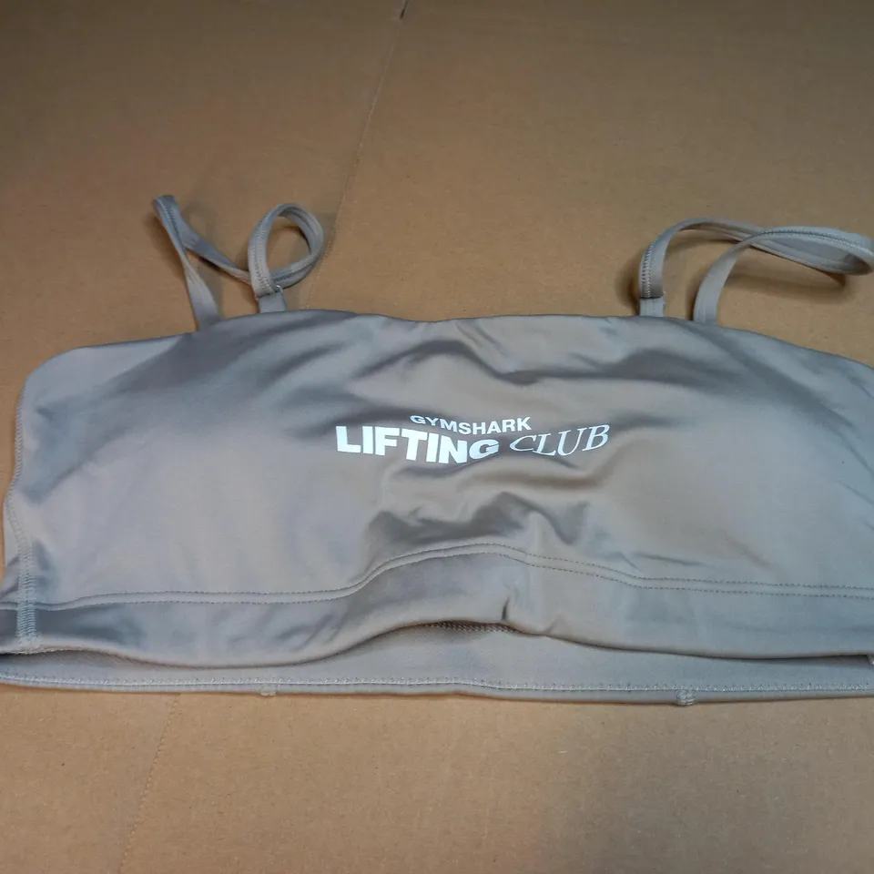 GYMSHARK LIFTING CLUB SPORTSBRA IN BEIGE - M