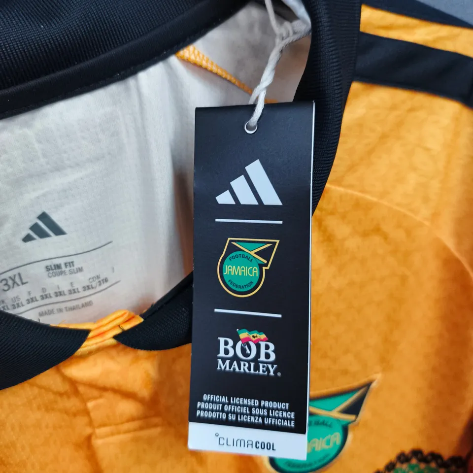 UK 3XL ADIDAS JAMAICA REGGAE BOYZ FOOTBALL JERSEY – BOB MARLEY LICENSED, CLIMACOOL