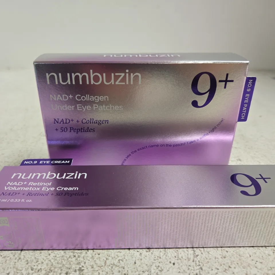 2 NUMBUZIN 9+ PRODUCTS TO INCLUDE EYE PATCHES & EYE CREAM