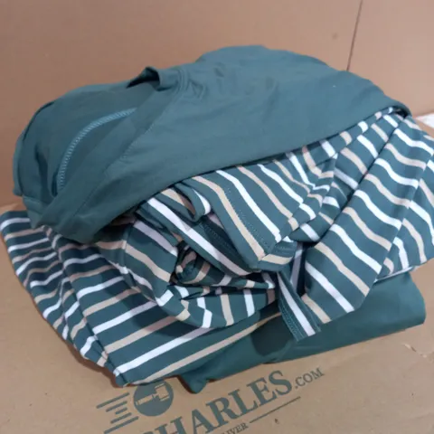 LOT OF 4 X CUDDL DUDS FLEXWEAR MAXI DRESS SAGEBRUSH STRIPE IN SIZE PS, PM, S, M