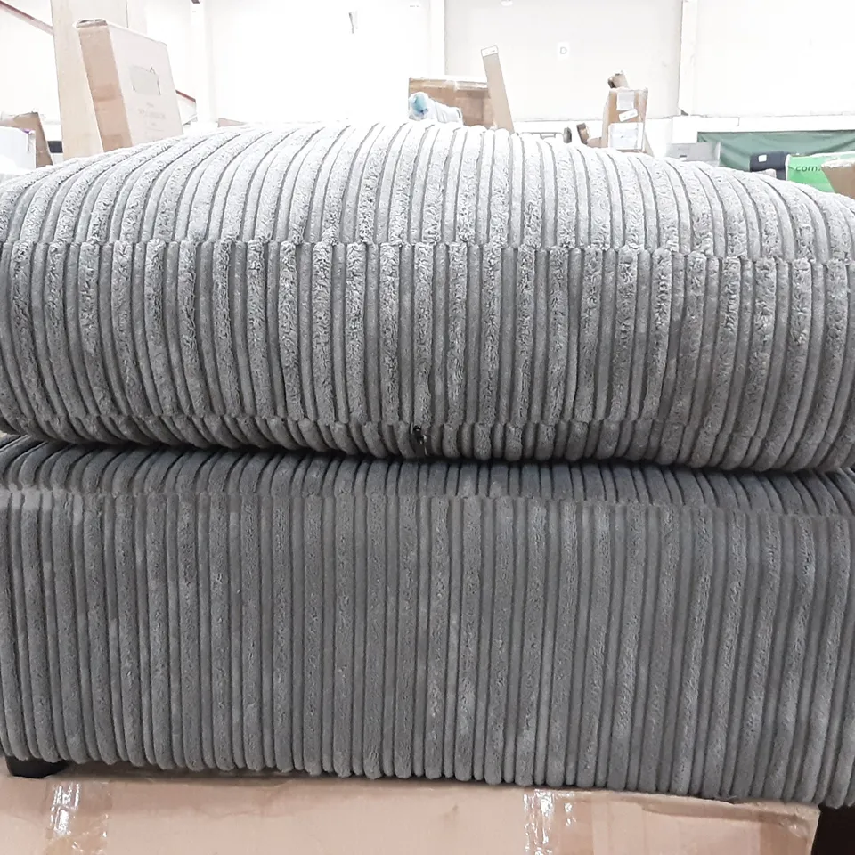 UPHOLSTERED CUSHION LEG REST FROM PART OF A SOFA - 2 LEGS MISSING 