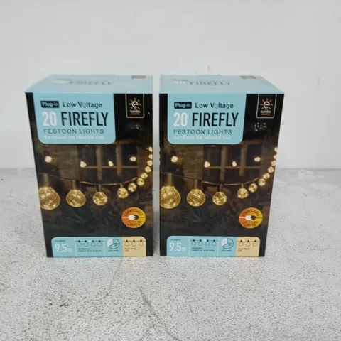 LOT OF 2 BOXED 20 FIREFLY FESTOON LIGHT SETS