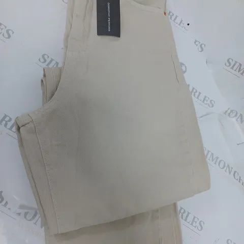 DOROTHY PERKINS ORGANIC COLOURED RIB CAGE STRAIGHT JEANS, STONE - SIZE 20