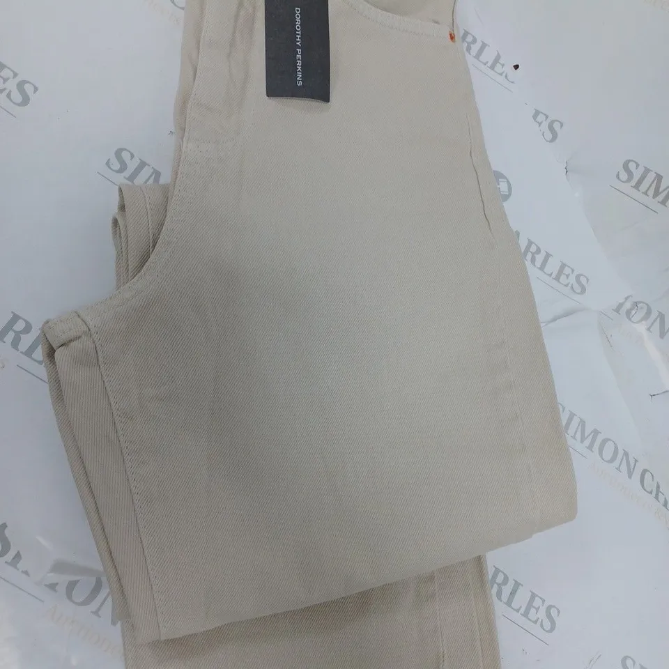 DOROTHY PERKINS ORGANIC COLOURED RIB CAGE STRAIGHT JEANS, STONE - SIZE 20