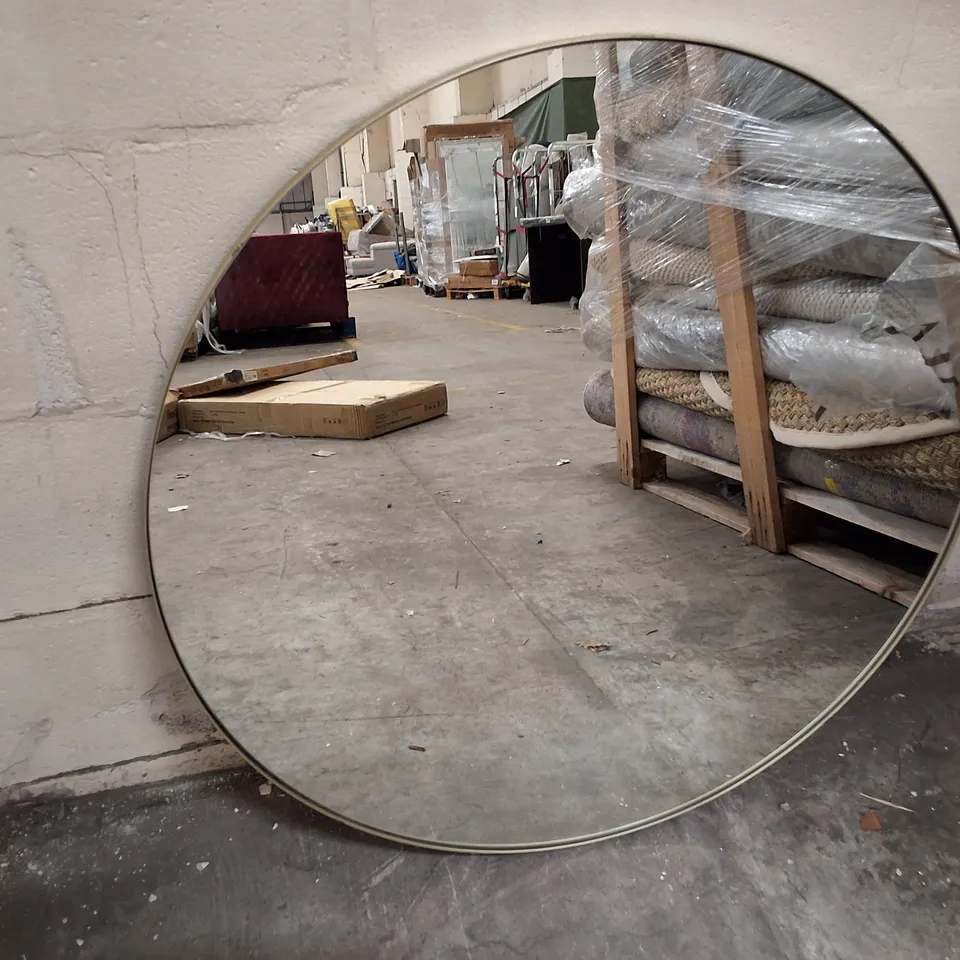 ROUND MIRROR CHAMPAGNE FRAME 80CM