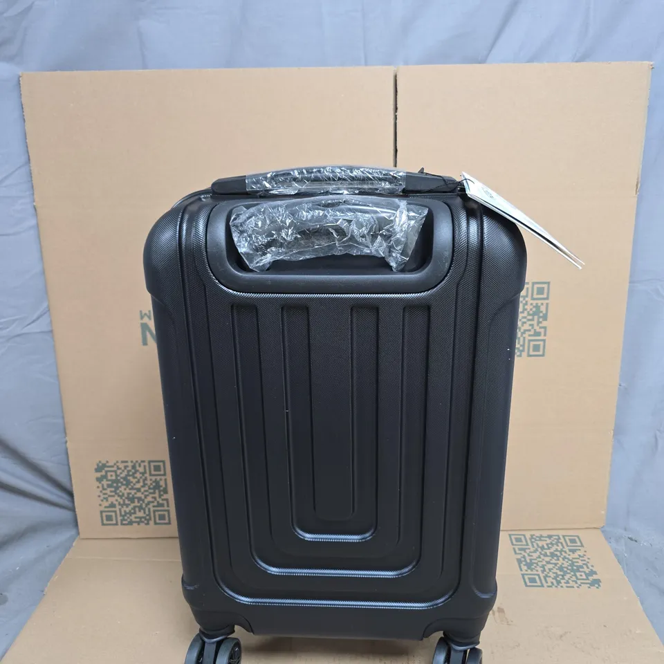 FLIGHT KNIGHT HARD-SHELL CABIN SUITCASE – BLACK, 4-WHEEL TRAVEL LUGGAGE